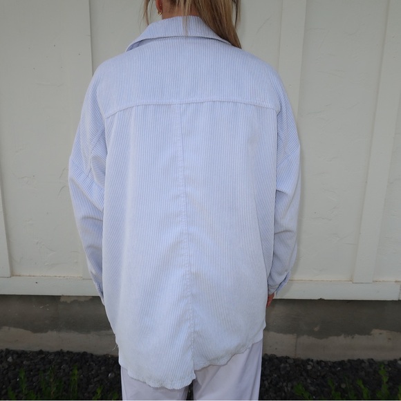 Light blue corduroy jacket w/collar - Picture 2 of 4